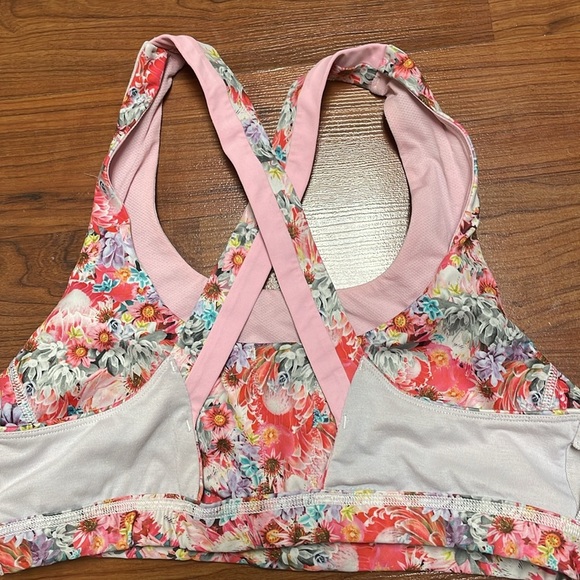 Lululemon Run: Stuff Your Bra II Flowabunga Mini Multi / Bleached Coral Sz 10! - Picture 11 of 12
